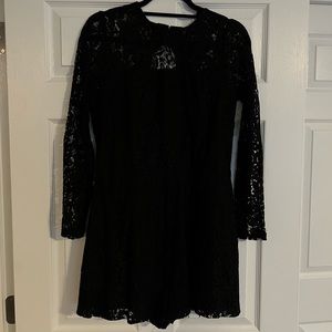 Black long sleeve lace romper - worn once!